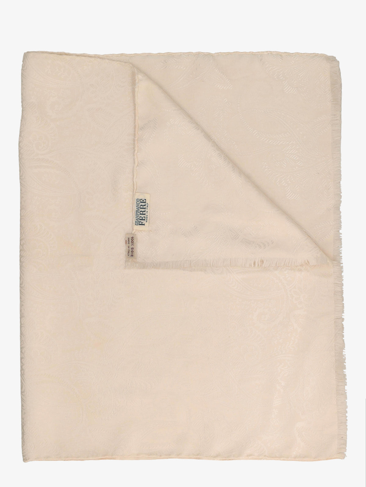 Gianfranco Ferré Ivory Damask Scarf