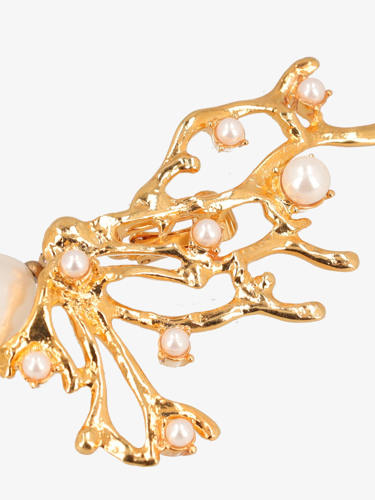 Kenneth Jay Lane Gold Coral Earrings CVR24.1.165  Kenneth Jay Lane