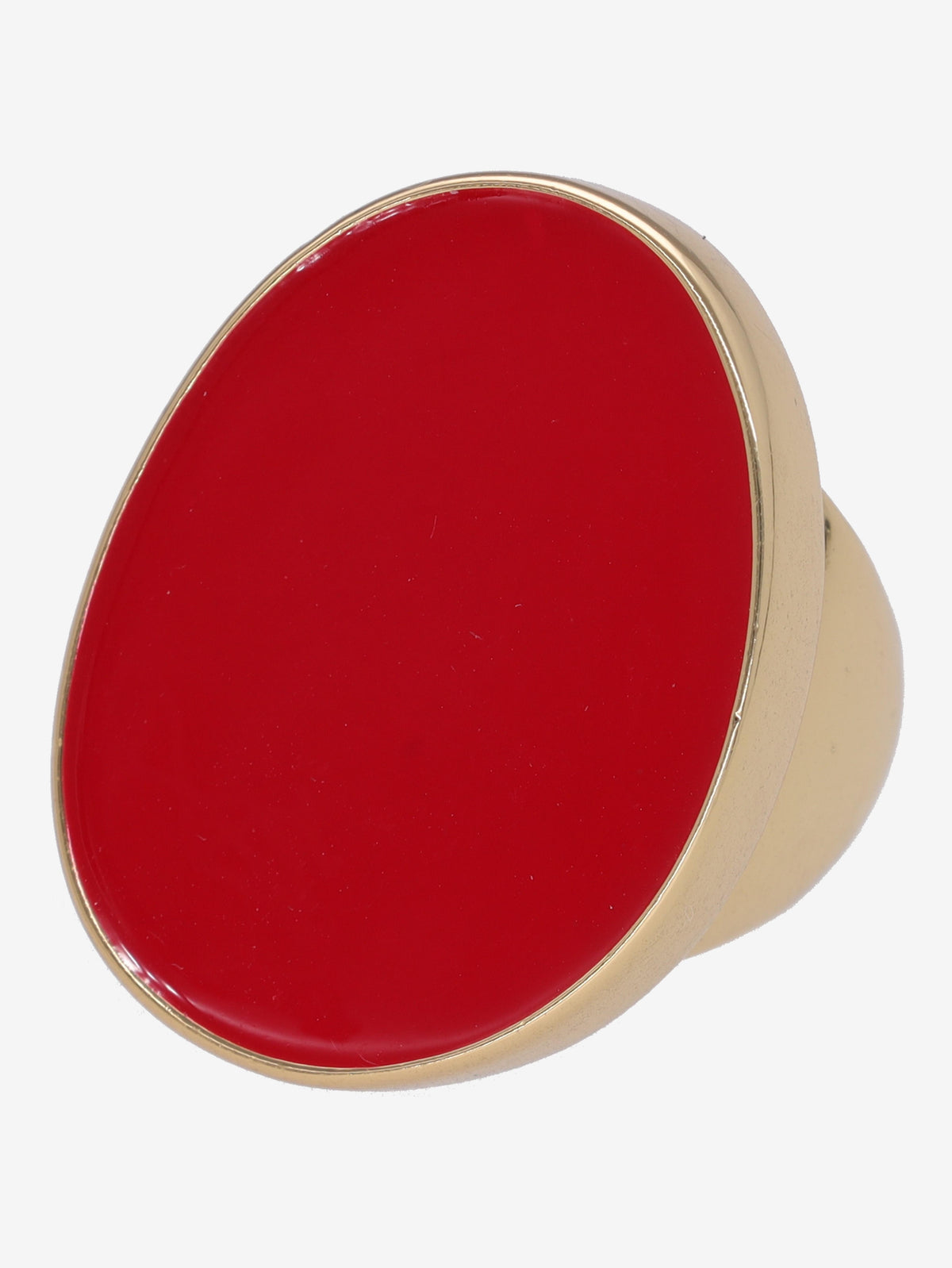 Kenneth Jay Lane Red Enamelled Oval Ring CVR24.1.147  Kenneth Jay Lane