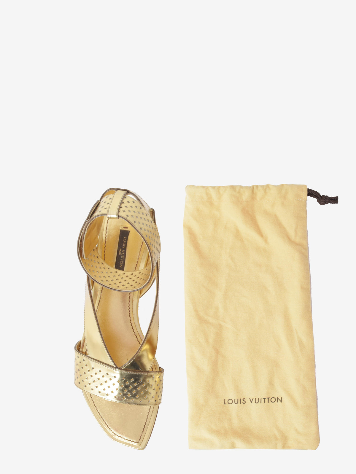 Louis Vuitton Gold Sandals W210524  Louis Vuitton