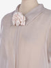 Camicia Chanel in seta con camelia - anni '00