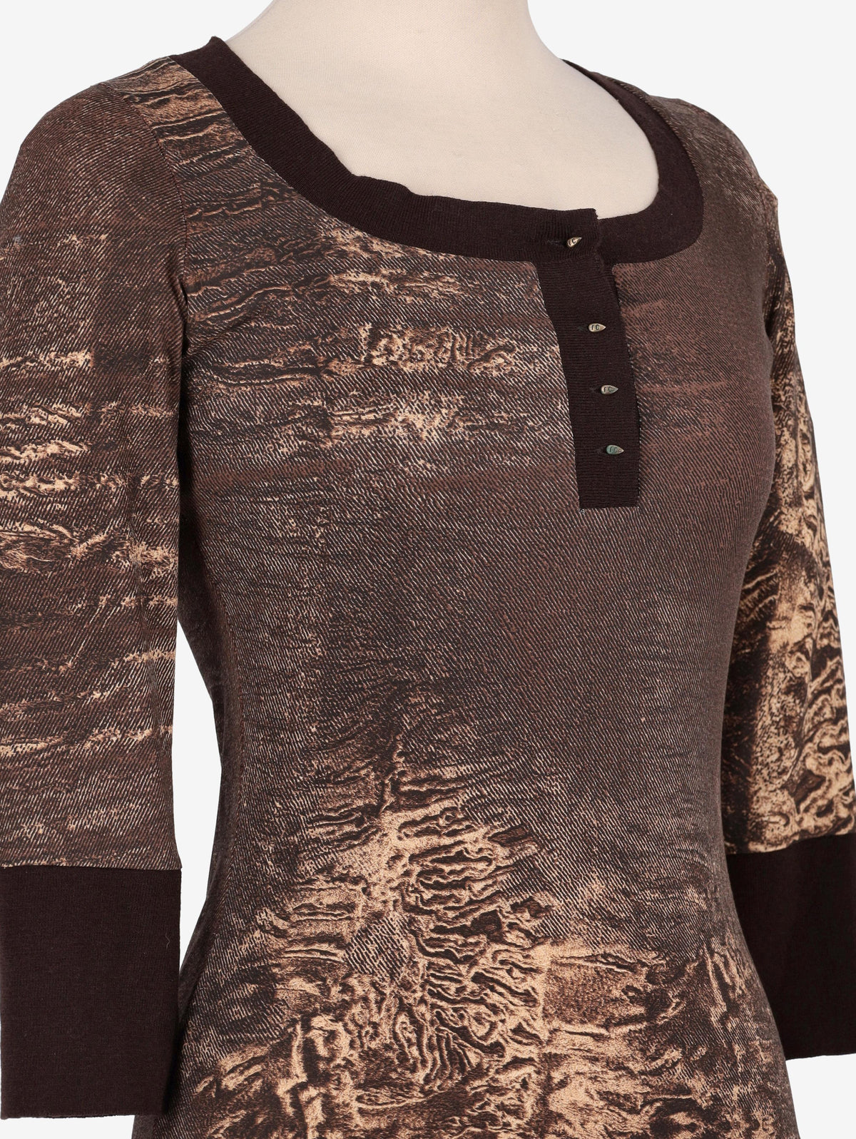 Roberto Cavalli Chocolate Shirt W24121253.13  Roberto Cavalli