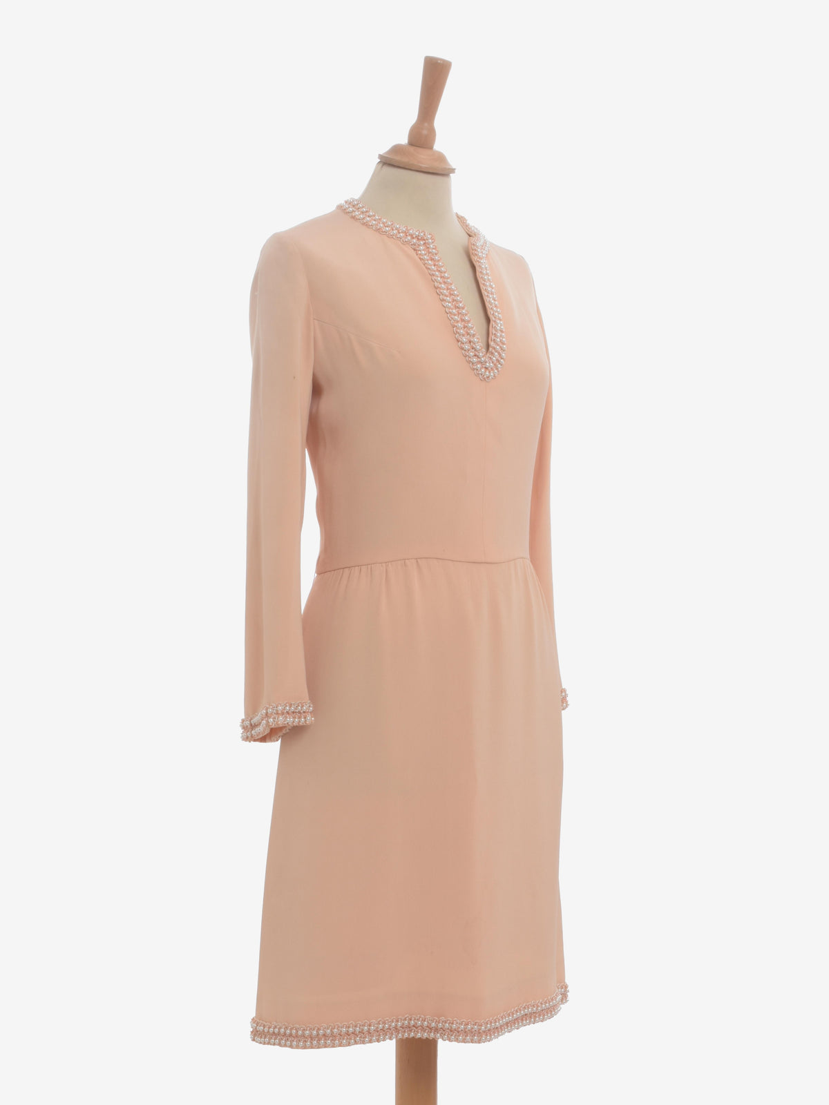 Vintage Midi Dress With Pearls