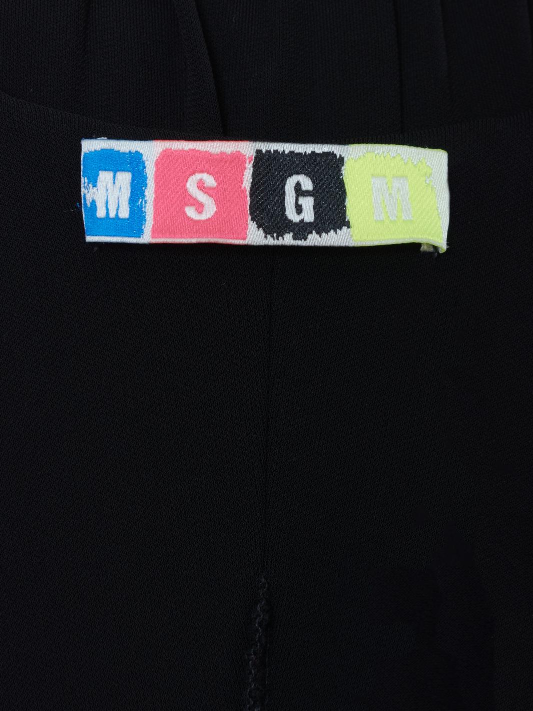 MSGM 黑色束腰连衣裙
