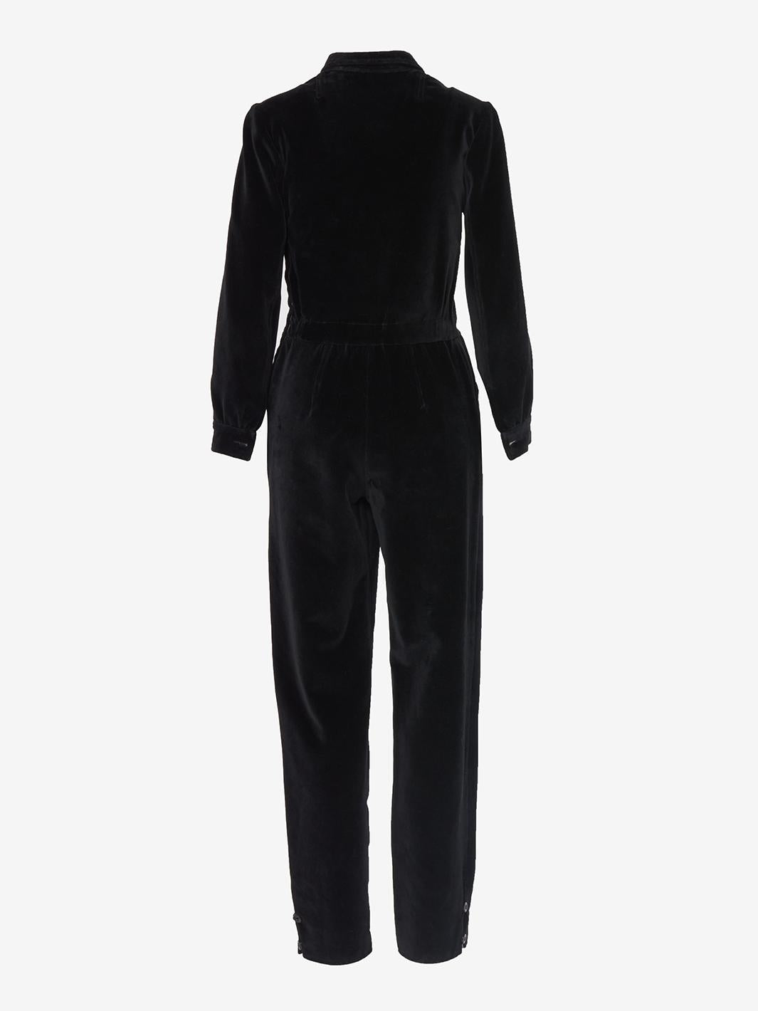 Courrèges black corduroy jumpsuit