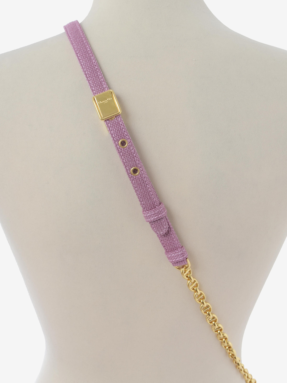 Dior Caro Micro Bag In Pink Lurex