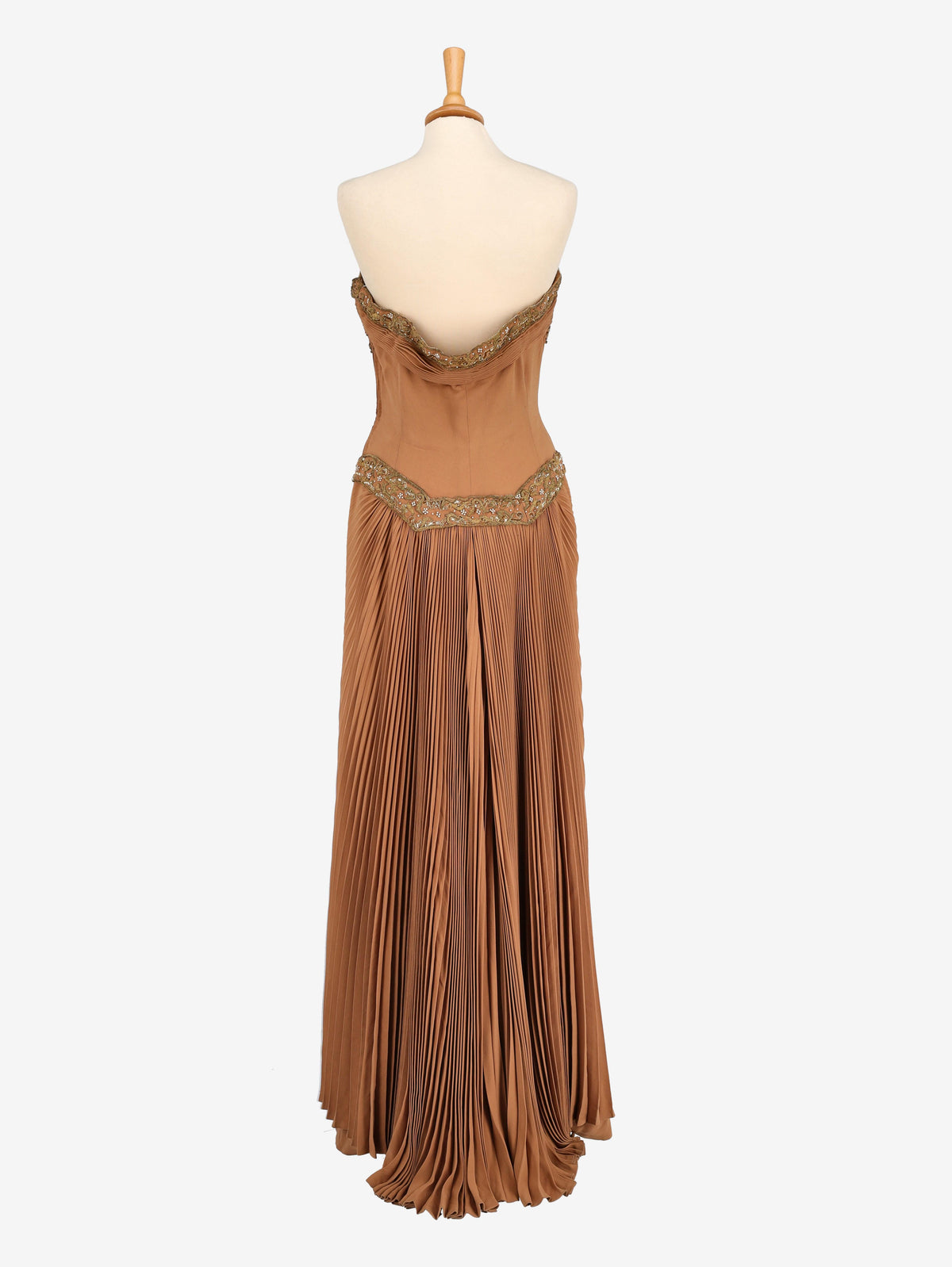 Vintage Pleated Long Dress
