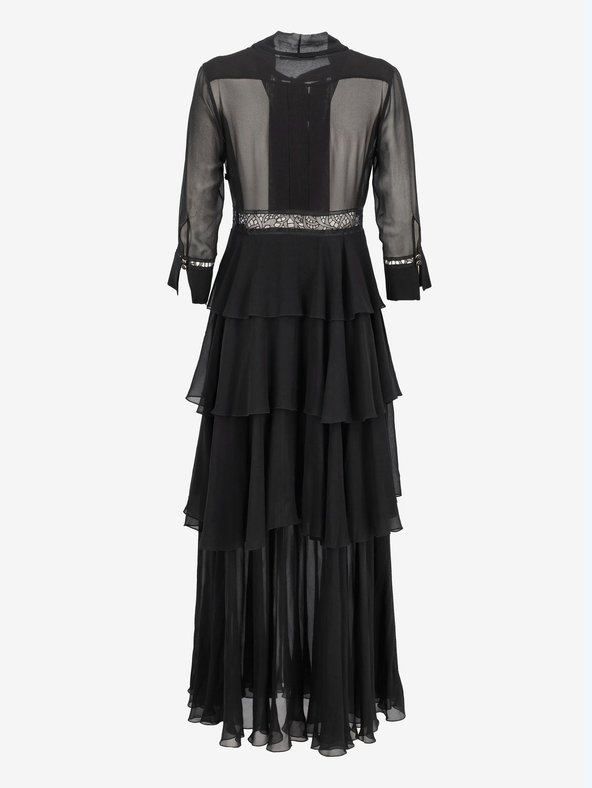 Ermanno Scervino Flounced Silk Dress WCV30052025.11  Ermanno Scervino