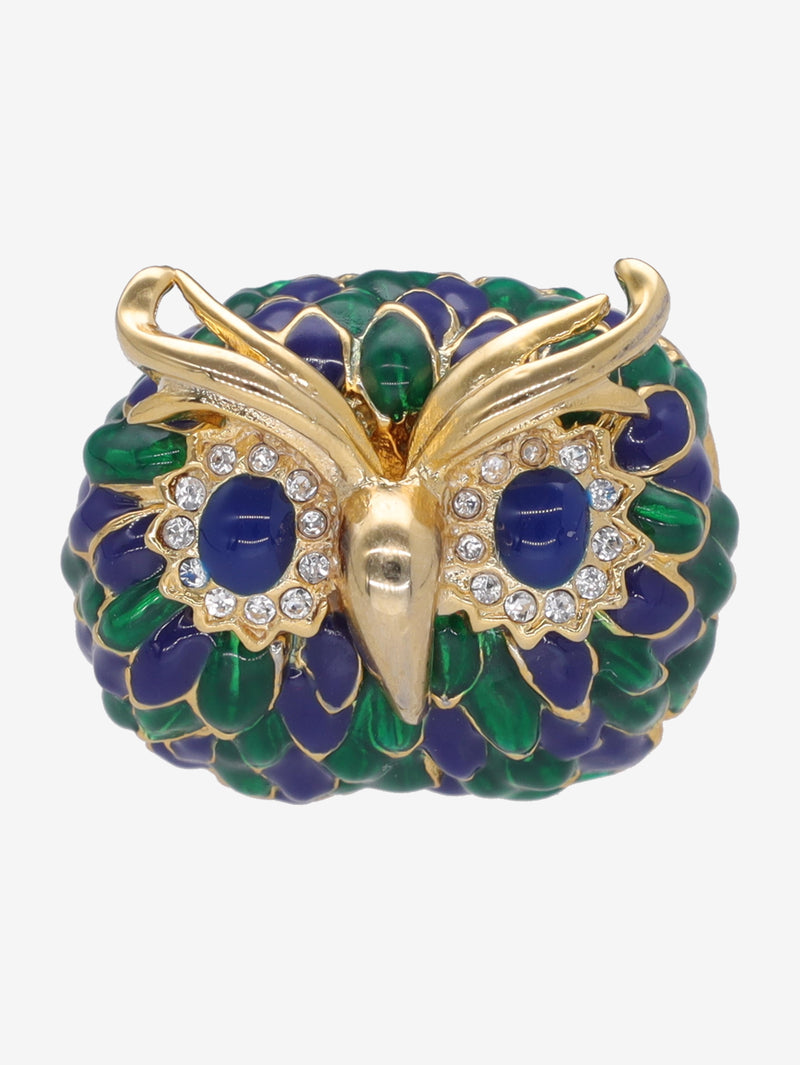 Kenneth Jay Lane Owl Ring CVR24.1.151  Kenneth Jay Lane