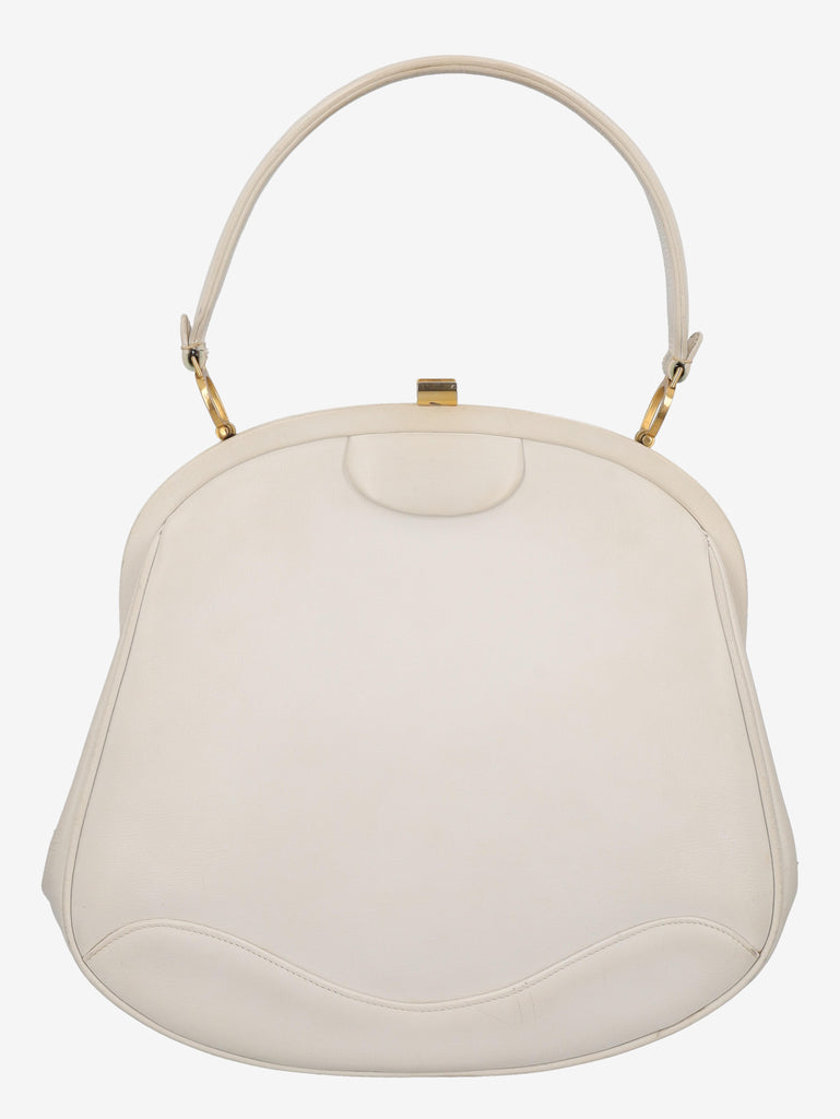 Vintage White Leather Handbag WCV300625.45  Vintage