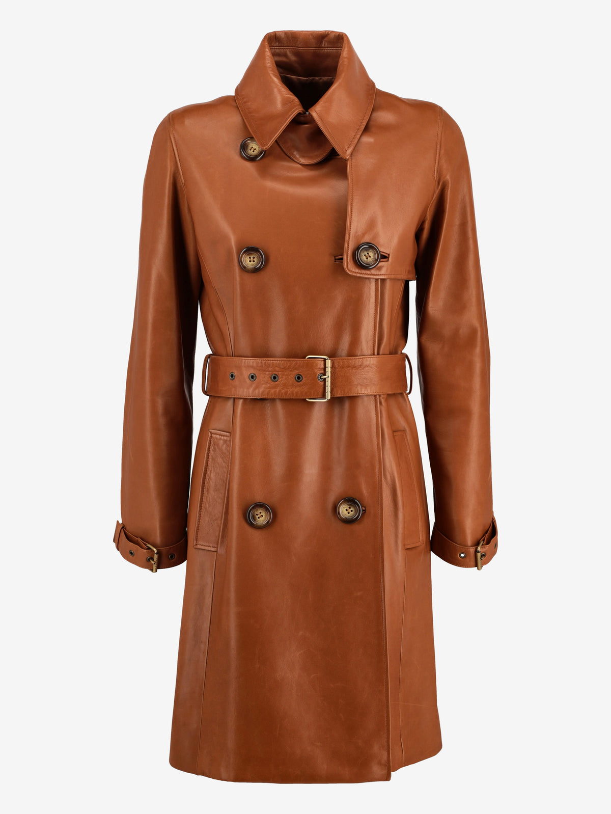 Celine Leather Trench Coat