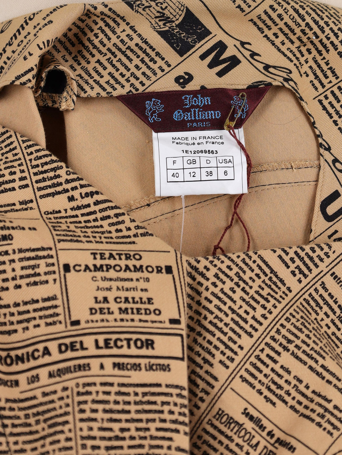 John Galliano Gazette Dress -  00s