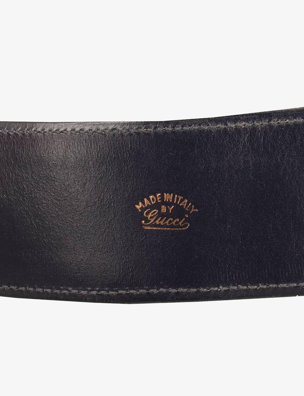 Gucci Bicolour Suede Buckle Belt