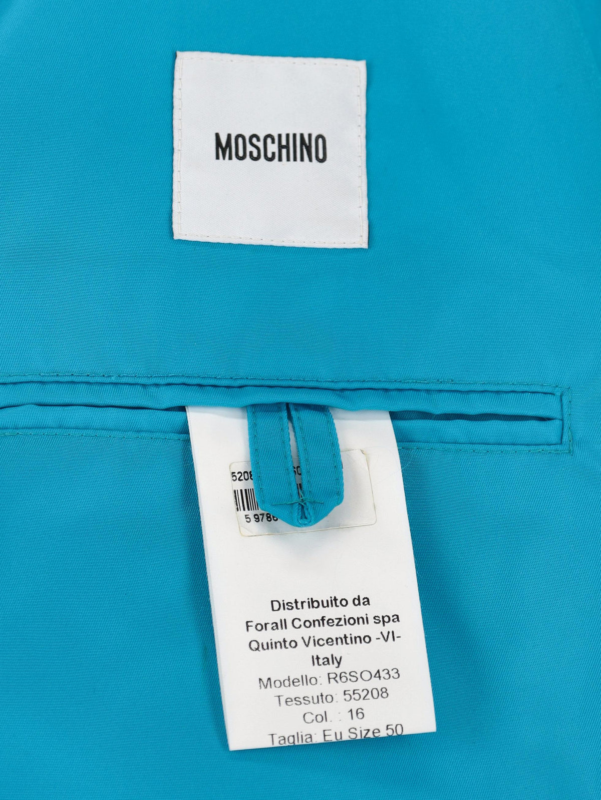 Moschino Turquoise Bomber Jacket WCV250847  Moschino