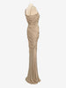 Champagne Draped Long Dress