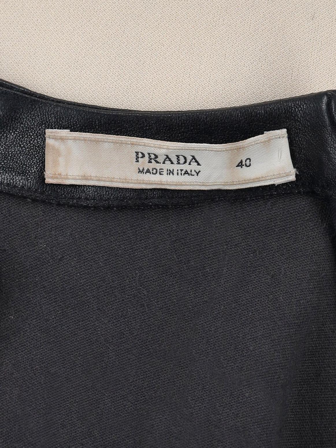 Prada Black Leather Dress