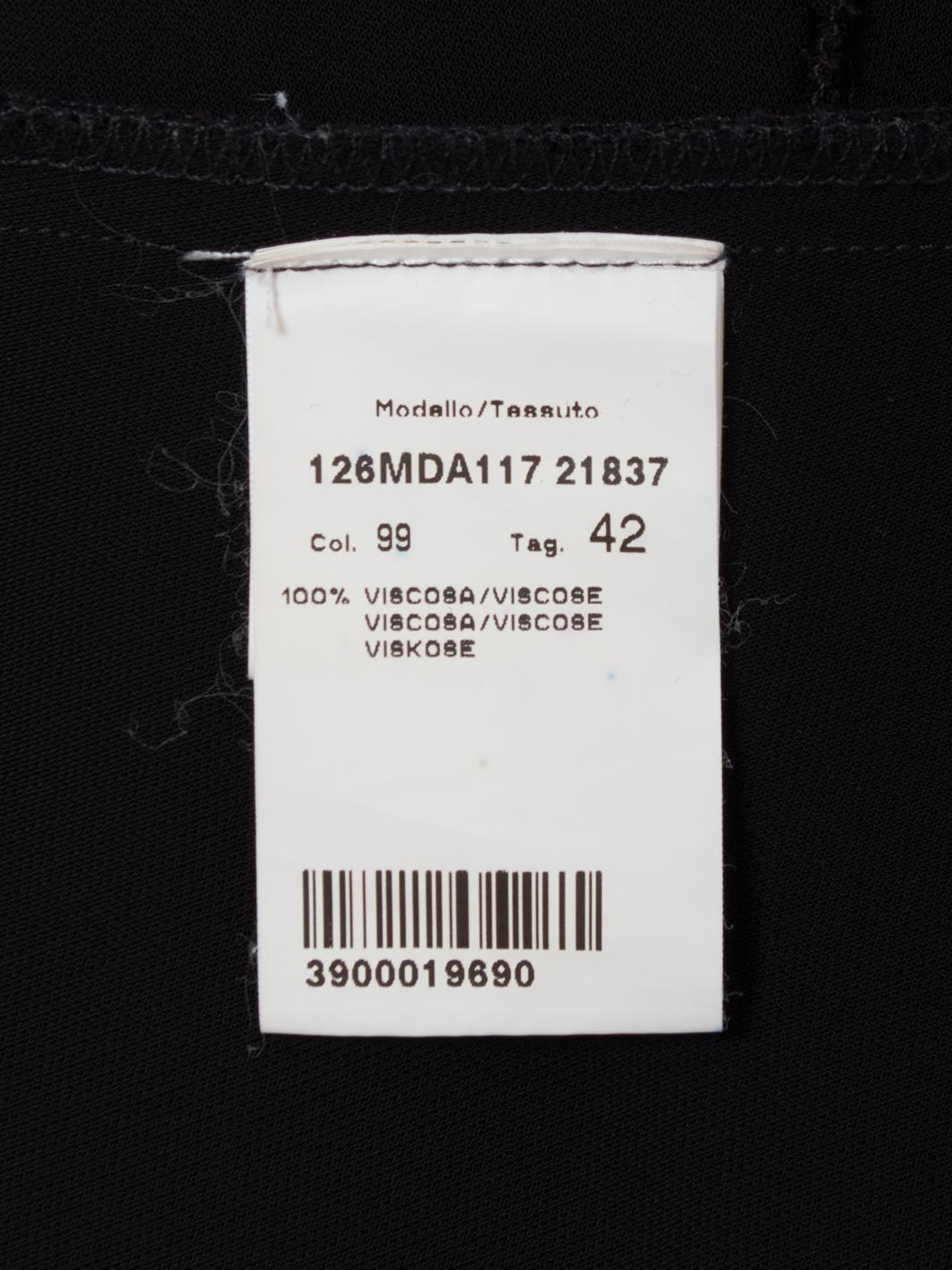 MSGM 黑色束腰连衣裙