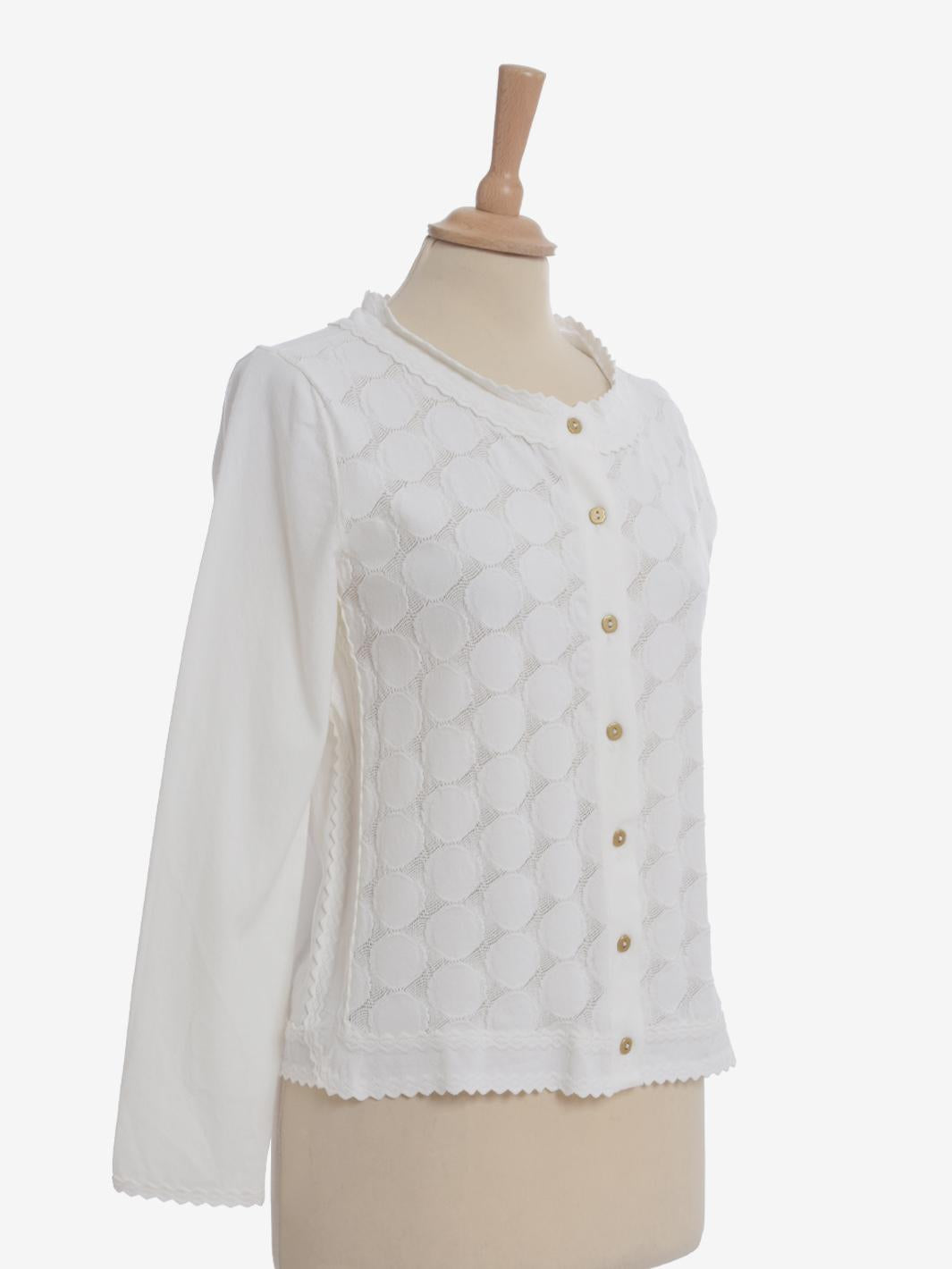 Yves Saint Laurent White Knitted Cardigan - SS12