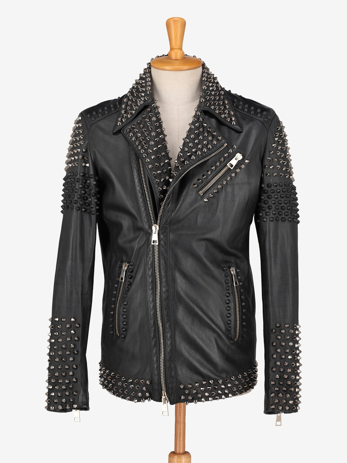 Vintage Studded Leather Jacket WCV250822.04  Vintage