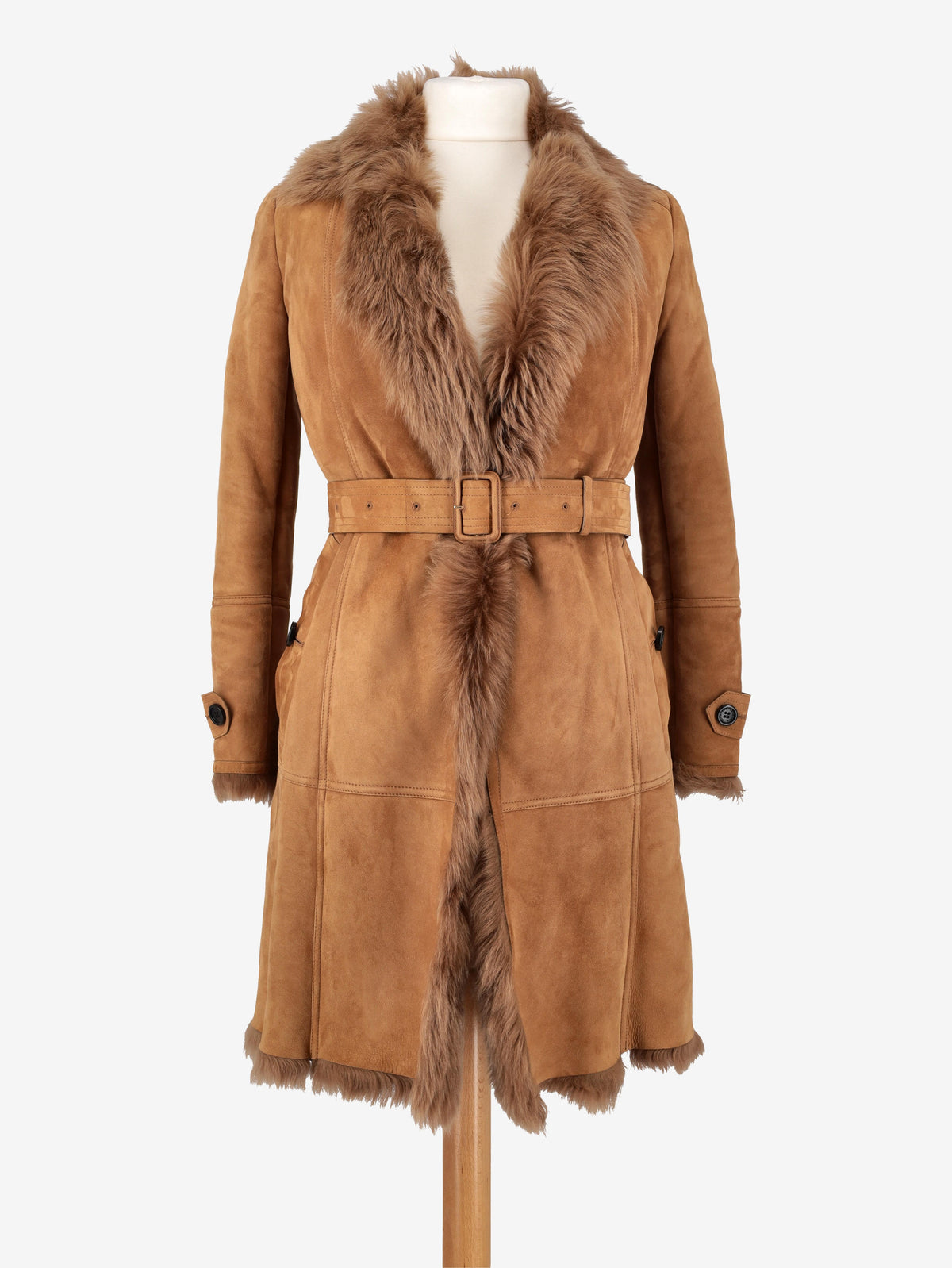 Burberry Shearling Trench Coat