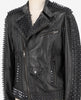 Vintage Black Studs Biker Jacket WCV250885  Vintage