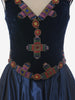 Vintage Dress With Embroidered Beads - 80s