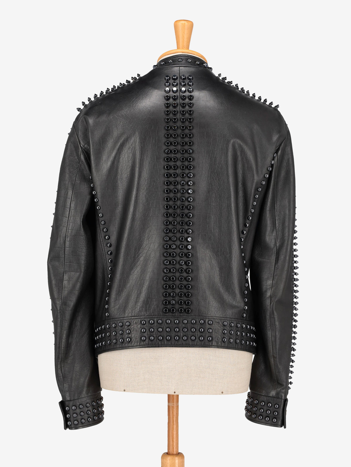 Vintage Black Studs Biker Jacket WCV250885  Vintage
