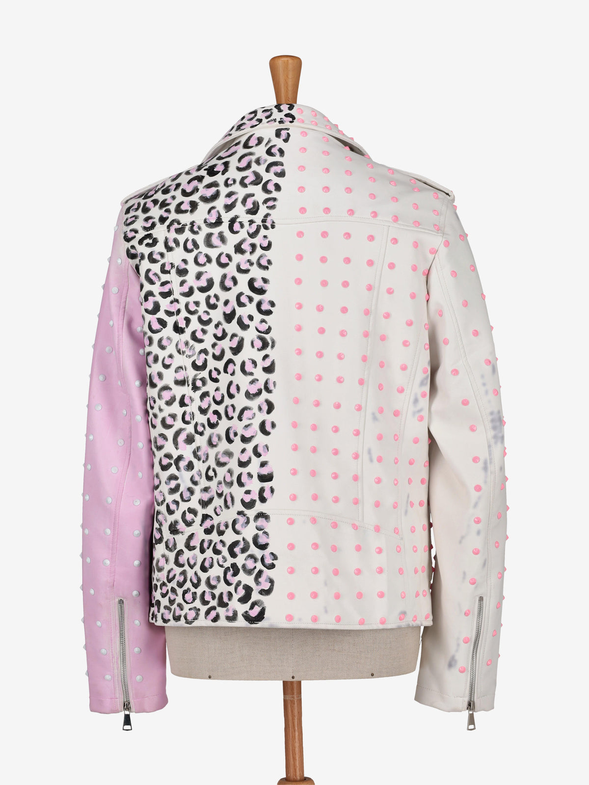Vintage Pink Animalier Biker Jacket WCV250856.05  Vintage