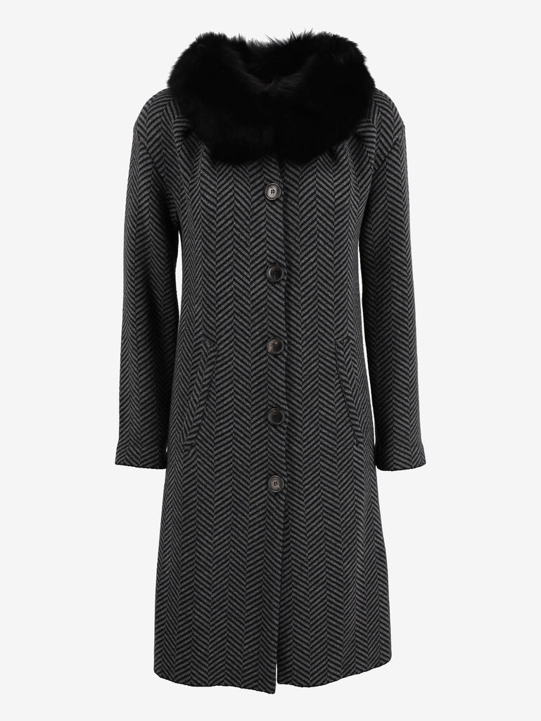 Dior Herringbone Wool Coat