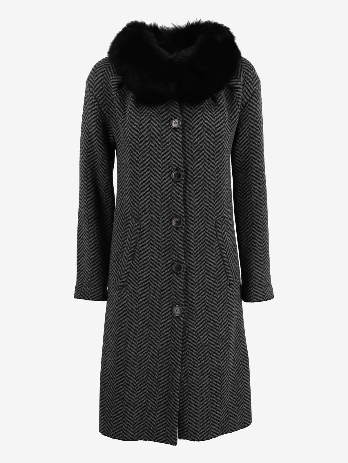 Dior Herringbone Wool Coat