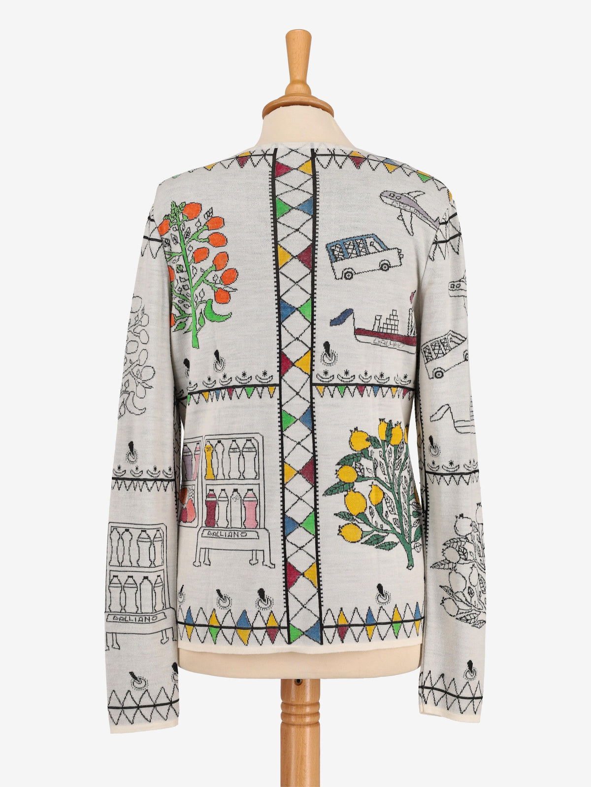 John Galliano Patterned Knit Set