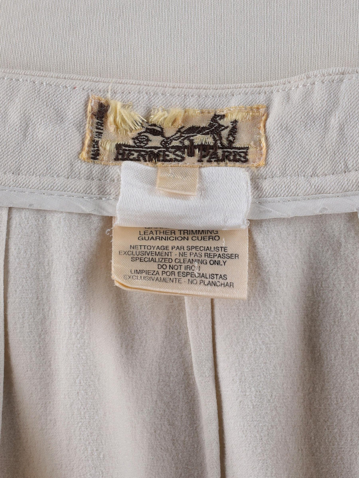 Hermès White Pants MR200625.44  Hermes