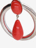 Correani Hoop Earrings With Red Stone