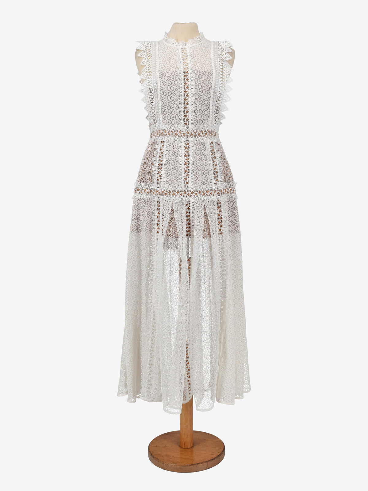 Self Portrait White Lace Long Dress