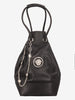 Gianni Versace Couture Black Leather Drawstring Bag