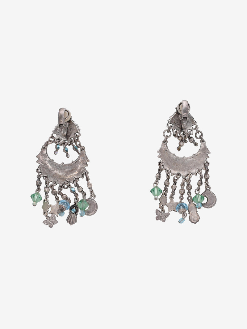 Vintage Enameled Dangle Earrings WCV041224.151  Vintage