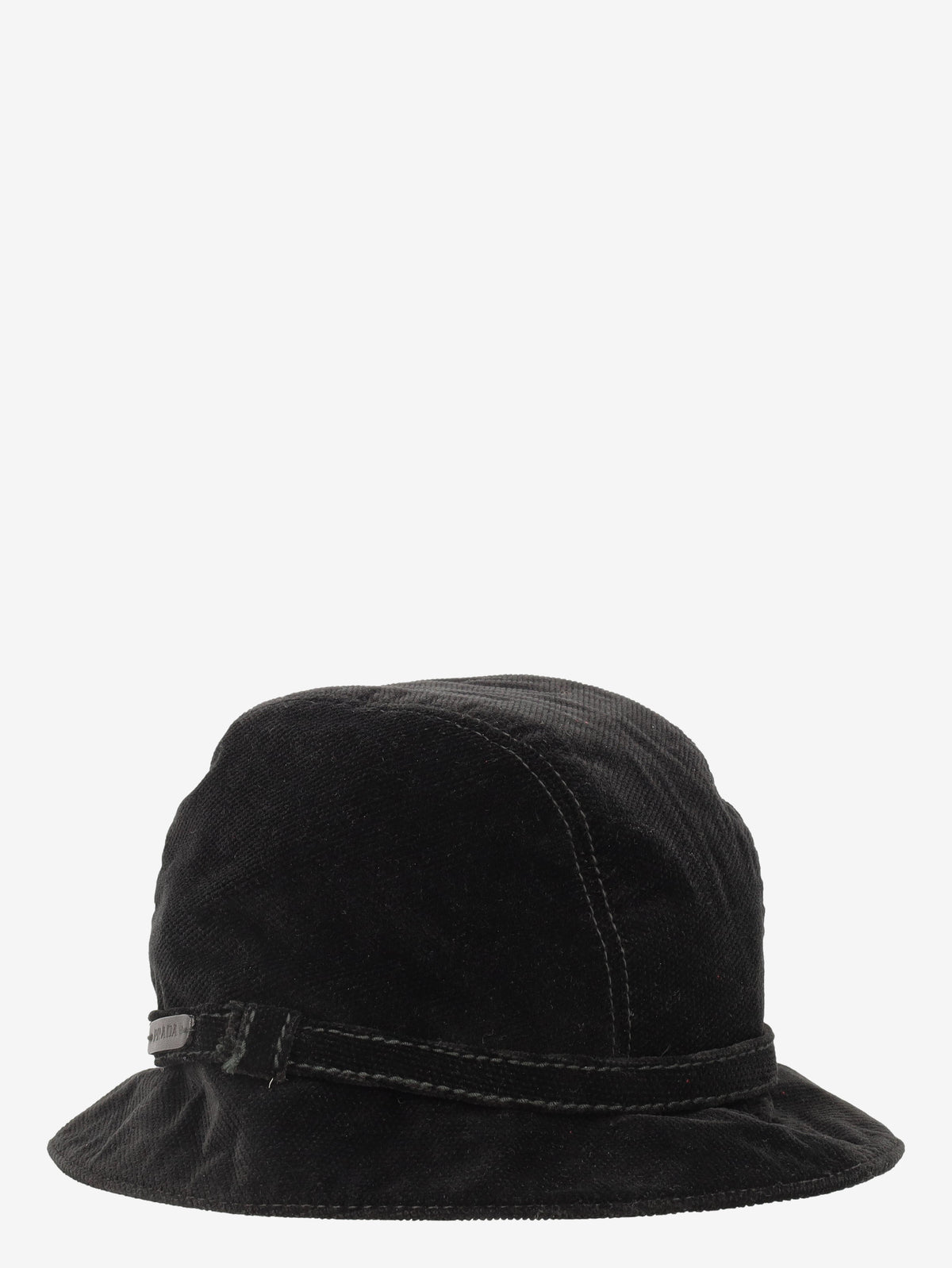 Y2K Prada hat in black velvet W2203304  Prada