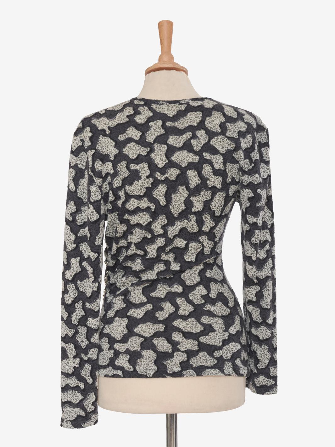 Vintage gray stretch jersey suit