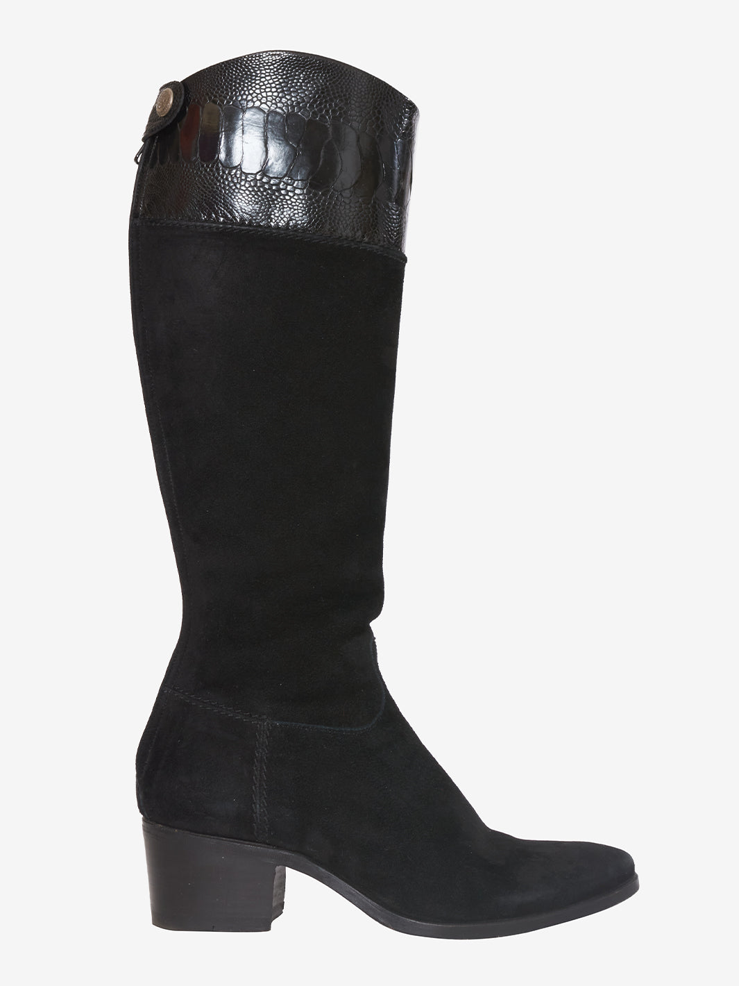 Alberto Fasciani Black Leather Boots