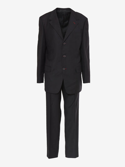 Gianni Versace Black suit in cool wool