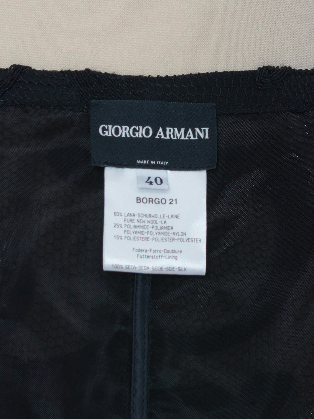 Giorgio Armani Black Lace Short Skirt