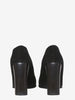 Gucci black velvet heeled loafer