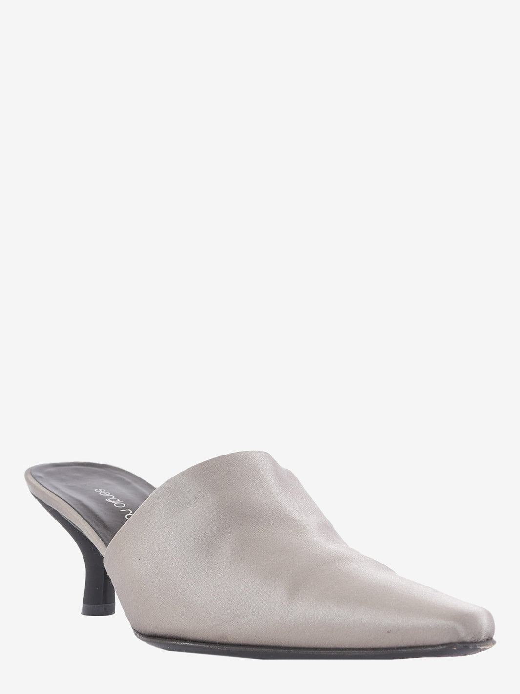 Sergio Rossi sandal in gray satin
