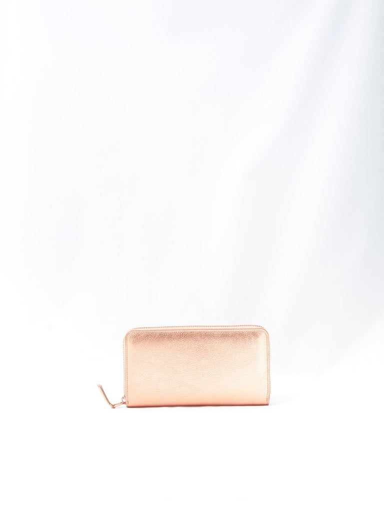 Comme des Garçons rose gold leather wallet, 2010