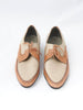 1980s Haut brown and beige leather lace-up shoes