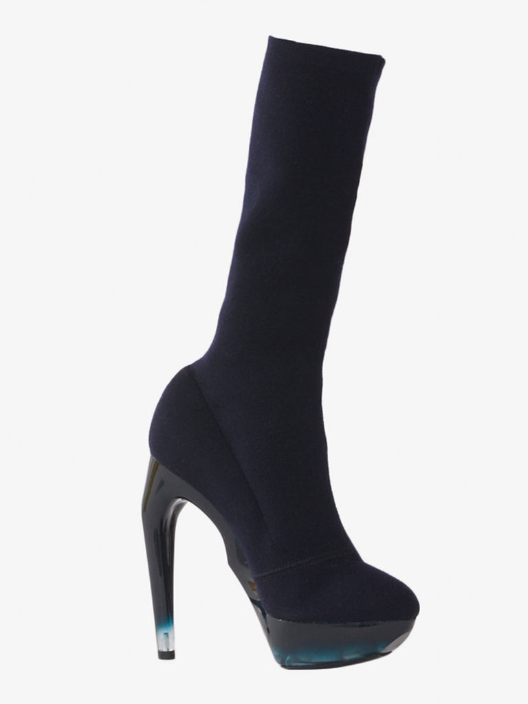 Jil Sander boot with black sock stretch fabric upper