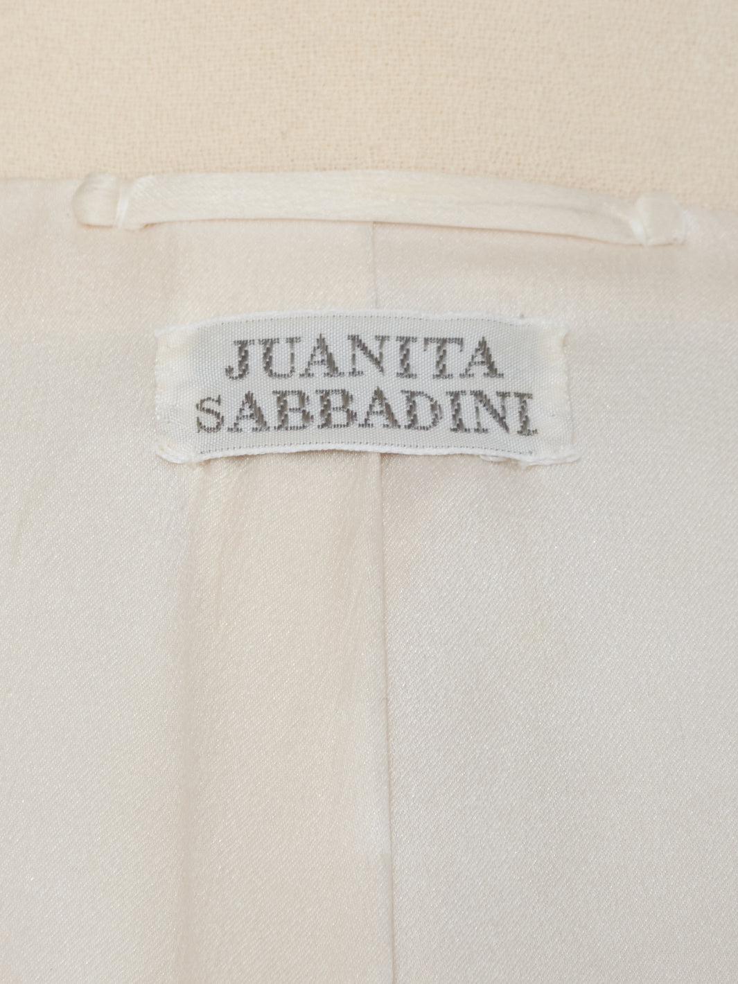 Juanita Sabbadini White Wool Suit