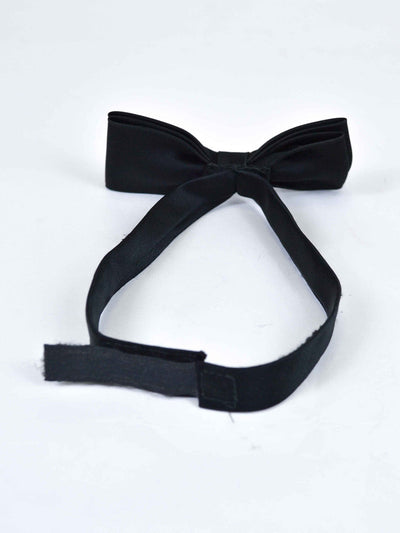 1990s black bow tie with velcro closure