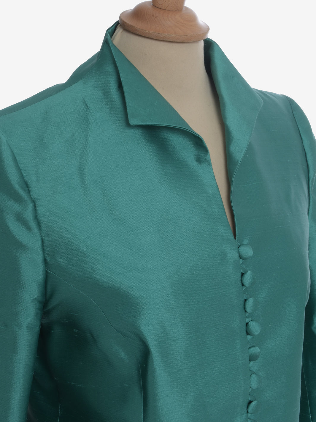Vintage Silk Emerald Green Blazer