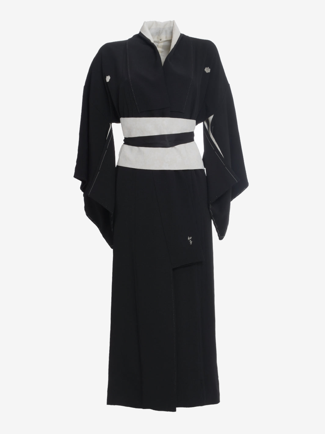 Vintage Black Japanese Kimono